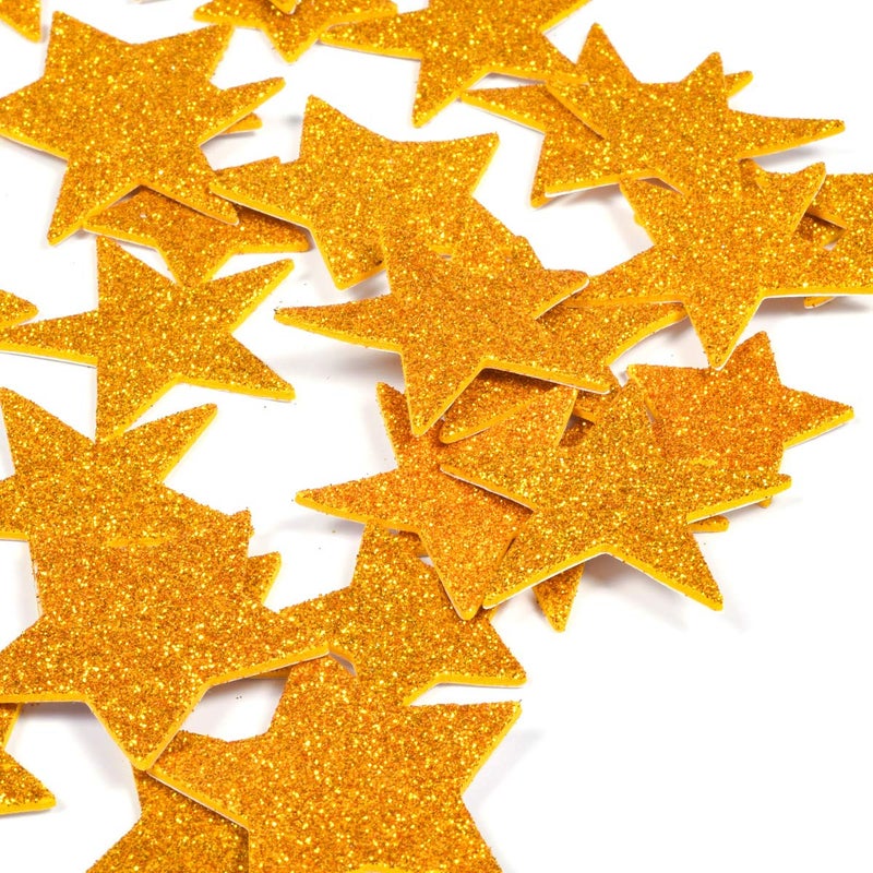 iKammo 6 Pack Glitter Foam Gold Star Letter Stickers, 3D Planner Stickers - Easy Peel-Off - DIY Arts and Crafts, Daily Planner, Bullet Journals (Silver Star) - Image 1